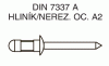 DIN 7337 A hliník/nerez.ocel A2