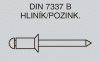DIN 7337 B hliník/pozink
